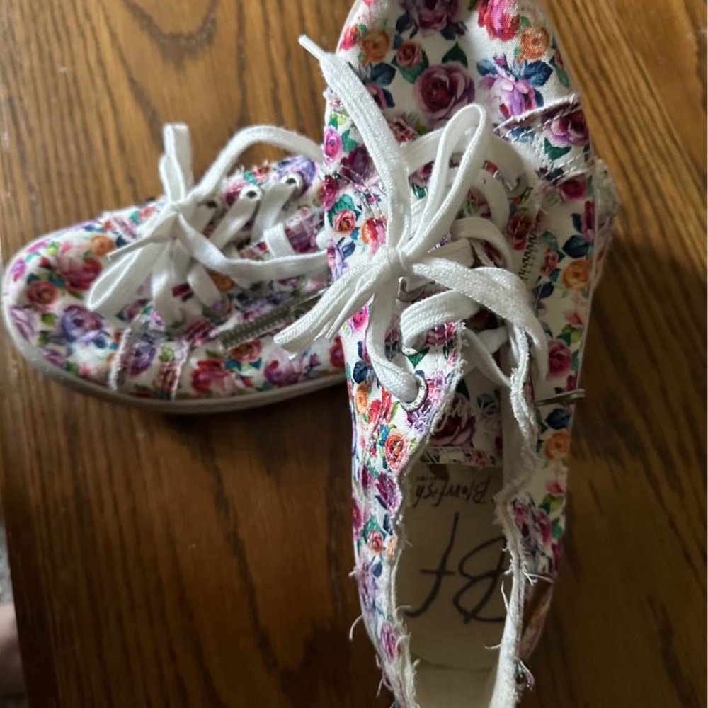Blowfish Floral Sneakers with White Laces
